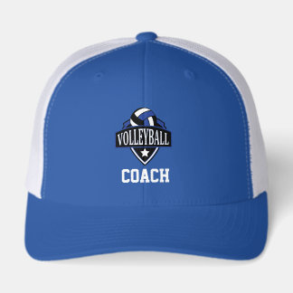 Volleyball Coach with Logo - Blue