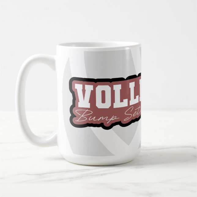 Volleyball Coffee Mug Customizable Colors (Left)