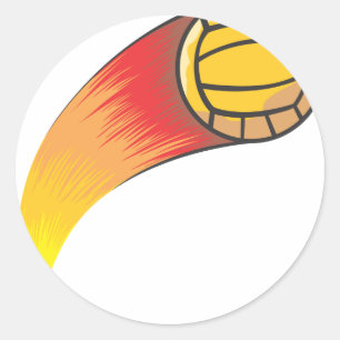 Volleyball Comet Classic Round Sticker