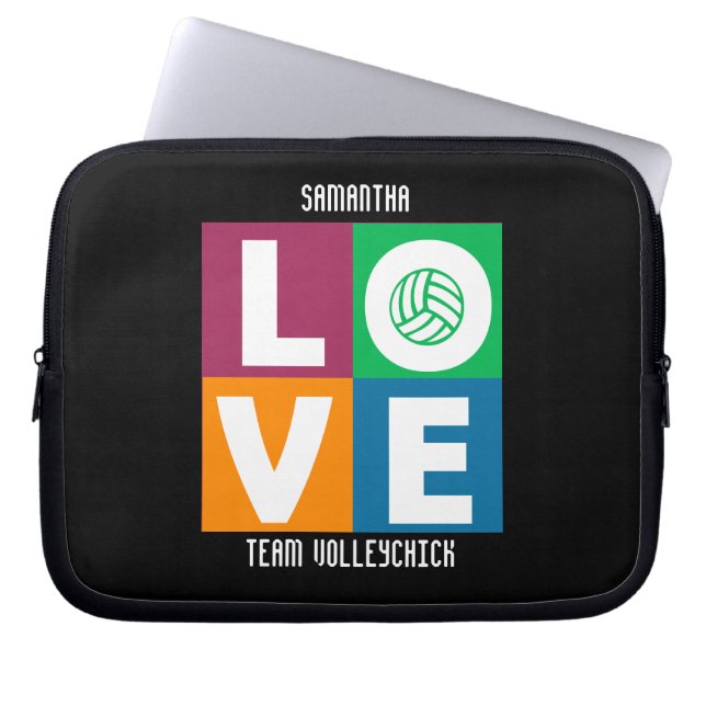 Volleyball Computer sleeve VolleyChick Love (Front)