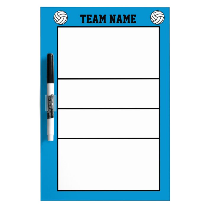 Volleyball Court Layout Dry Erase Board Zazzle