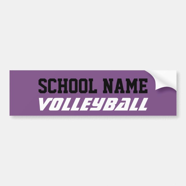 Volleyball - Create Your Own School Spirit Bumper Sticker (Front)