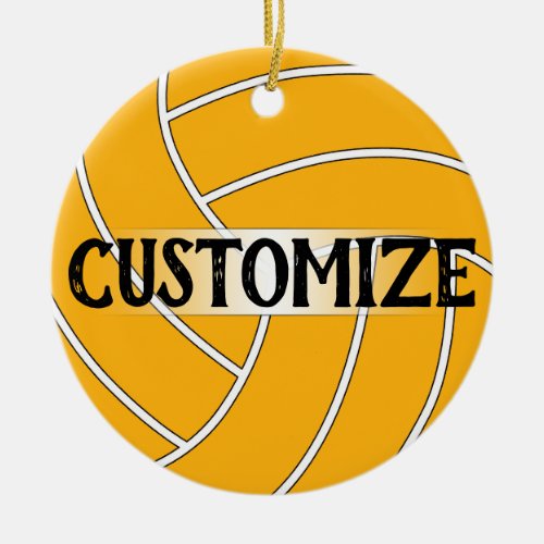 Volleyball Custom Colors  Text Christmas Ornament