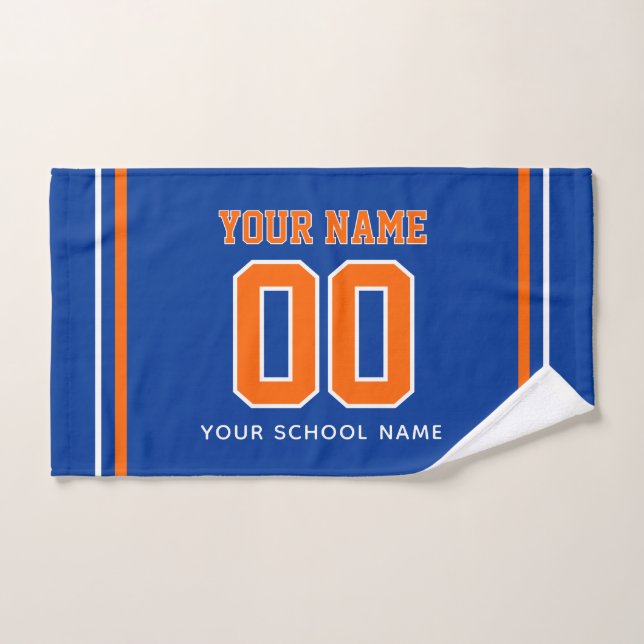 Volleyball Custom Name & Jersey Number, Team Gift Hand Towel (Hand Towel)
