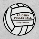 Volleyball Custom Sports Team Player Name Patch<br><div class="desc">Add two lines of custom text to this patch featuring a black and white volleyballl.  Easily change the text color to match your team's colors.  Perfect for backpacks,  uniforms,  hats and more.</div>