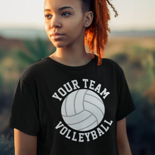 Volleyball Custom Team Player and Jersey Number T_Shirt