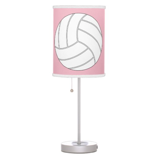 Volleyball Custom Text and Color Table Lamp Zazzle