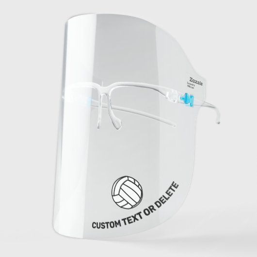 Volleyball, Custom Text Personalized Sports Face Shield (Front Left)