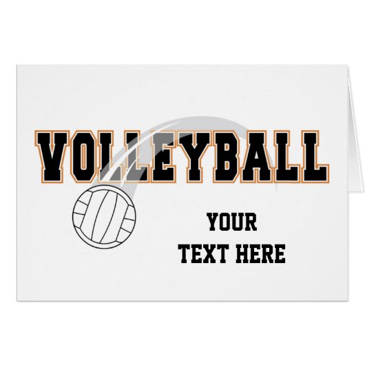 Volleyball (customizable) cards (Front Horizontal)