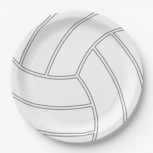 Volleyball Customizable Paper Party Plates