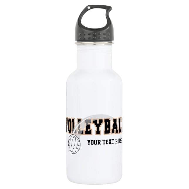 Volleyball (customizable) water bottle (Front)
