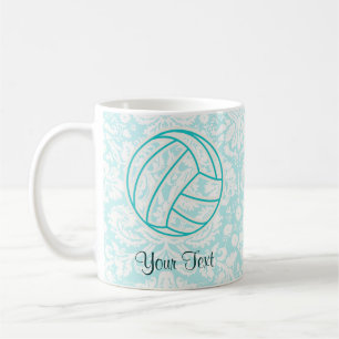 Volleyball; Cute Teal Coffee Mug