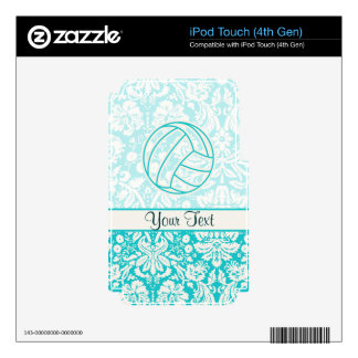 Volleyball; Cute Teal Skins For iPod Touch 4G