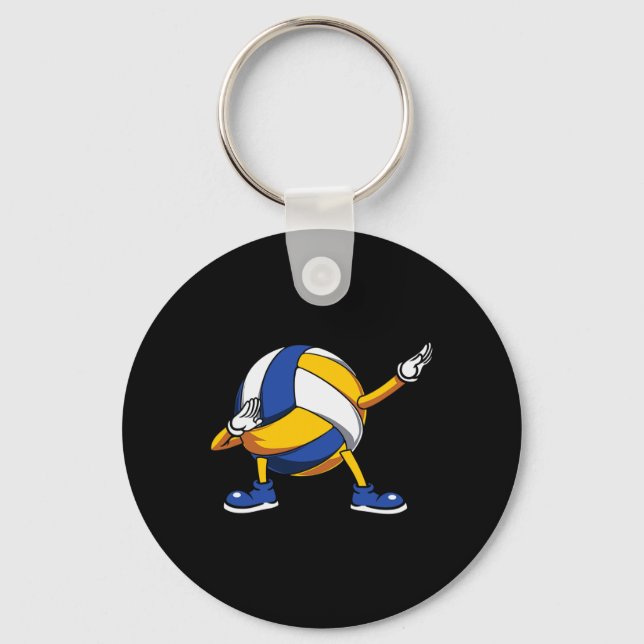 Volleyball Dab Dancing Dabbing Volleyball Lovers  Keychain (Front)