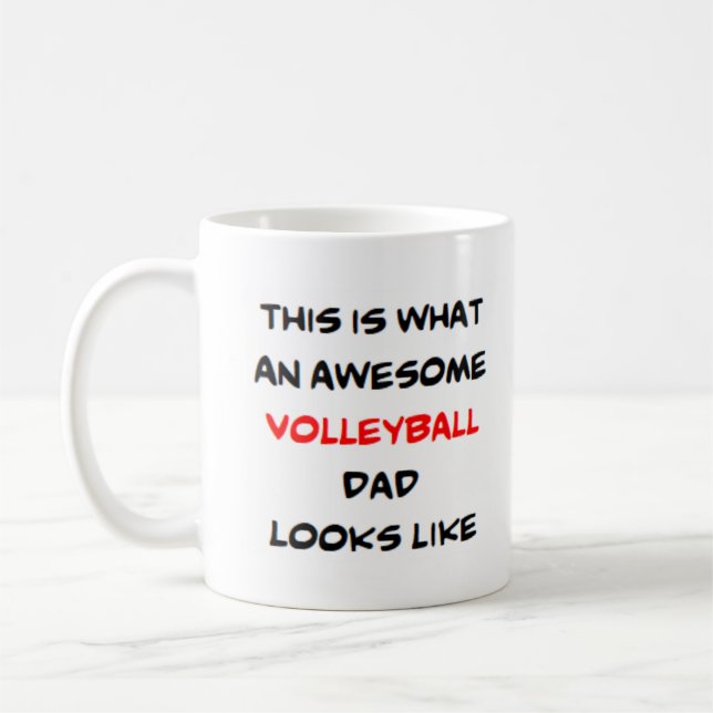 volleyball dad, awesome coffee mug (Left)