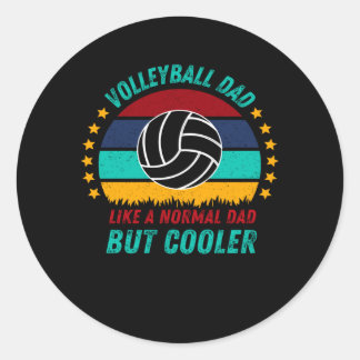 Volleyball Dad - Cool Fathers Day Gift Classic Round Sticker