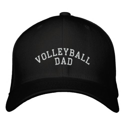 Volleyball Dad Embroidered White Trucker Hat