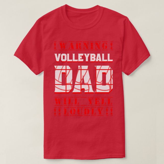 Volleyball Dad Fan Player Daddy Team Sport Fathers T-Shirt (Design Front)