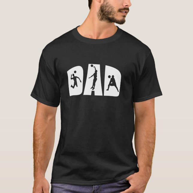 Volleyball Dad Father Beach Volleyball Player Fath T-Shirt (Front)