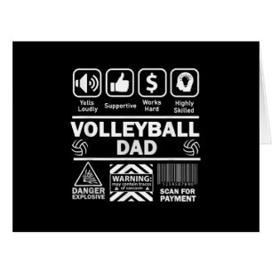 Volleyball Dad Funny Contents of Sports Father Cards