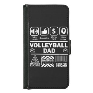 Volleyball Dad Funny Contents of Sports Father Samsung Galaxy S5 Wallet Case