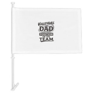 Volleyball Dad Funny Vintage Team Position Shirt_1 Car Flag