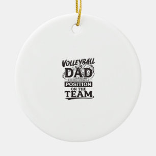 Volleyball Dad Funny Vintage Team Position Shirt_1 Ceramic Ornament