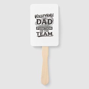 Volleyball Dad Funny Vintage Team Position Shirt_1 Hand Fan