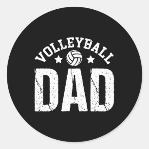 Volleyball Dad Funny Volleyball Player Father39s D Classic Round Sticker