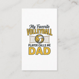 Volleyball Dad My Favorite Player Calls Me Dad Des Business Card