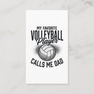 Volleyball Dad My Favorite Player Calls Me Dad Des Business Card