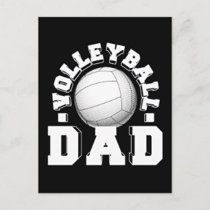 Volleyball Dad Old School Elegant Postcard