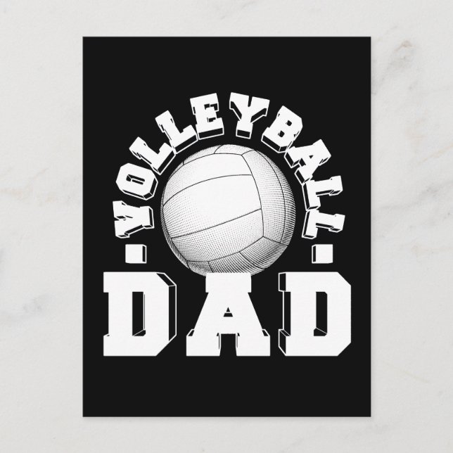 Volleyball Dad Old School Elegant Postcard (Front)