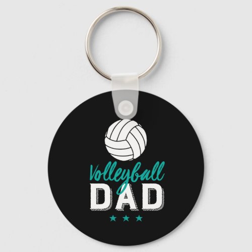 Volleyball Dad Proud Father of Sports Player Son Keychain