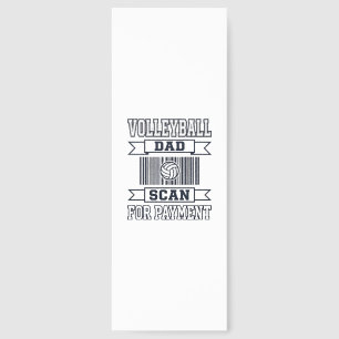 Volleyball Dad Scan for Payment Funny Shirt Design Bookmarks