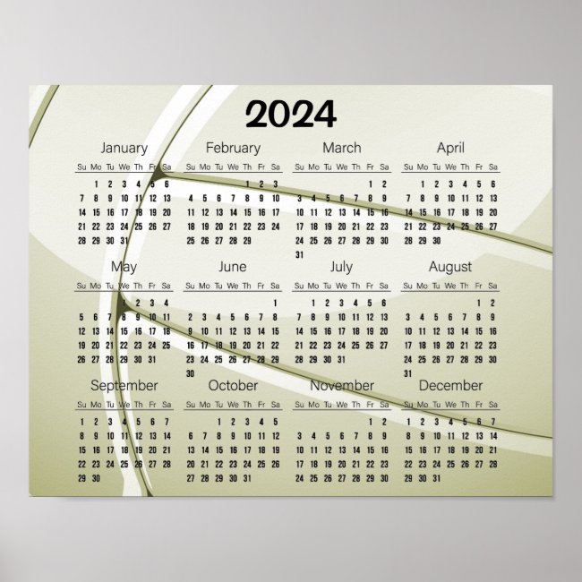 Volleyball Design 2024 Calendar Poster