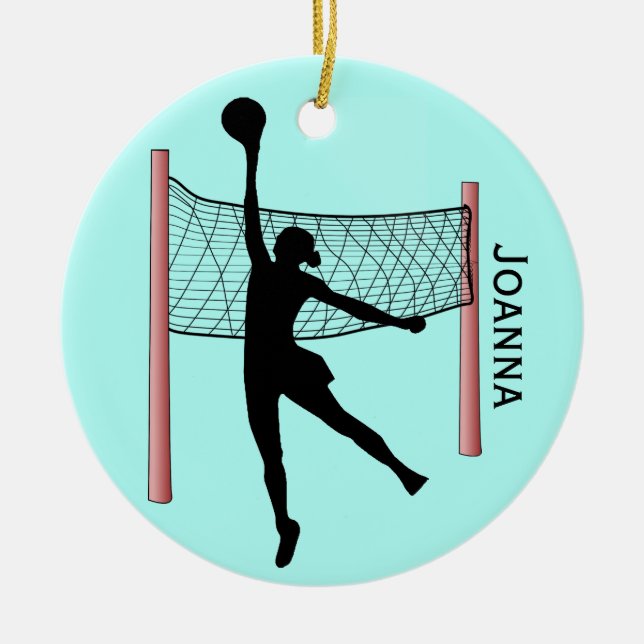 Volleyball Design Ceramic Ornament (Front)