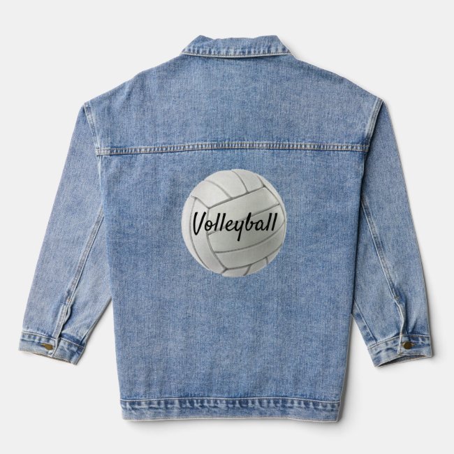 Volleyball Design Denim Jacket