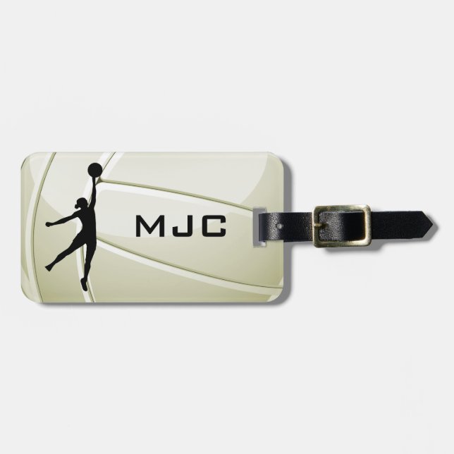 Volleyball Design Luggage Tags (Front Horizontal)