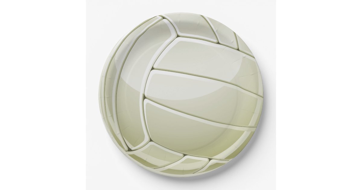Volleyball Design Paper Party Plate Zazzle