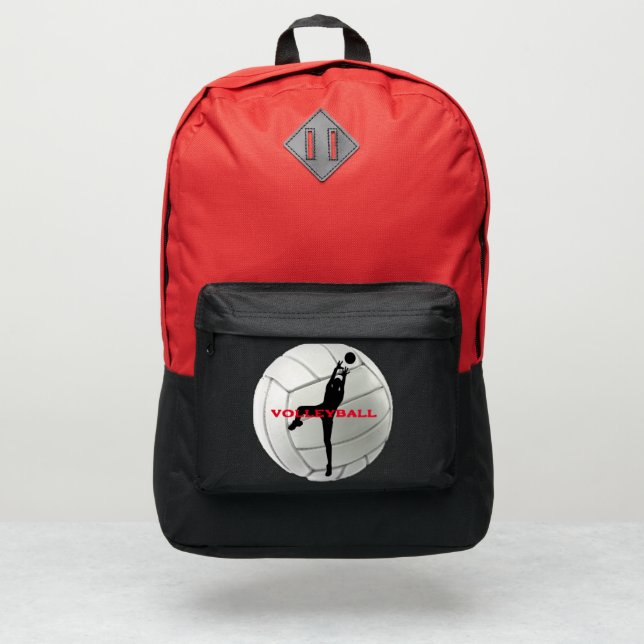 Volleyball Design Port Authority Backpack (Front)