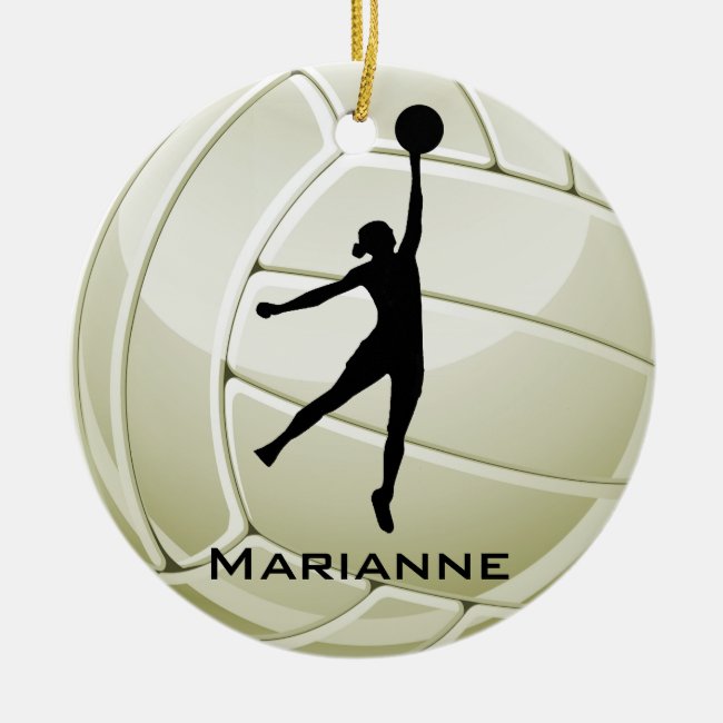 Volleyball Design Round Ornament