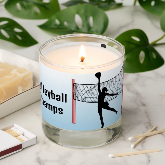 Volleyball Design Scented Candle (Lit)
