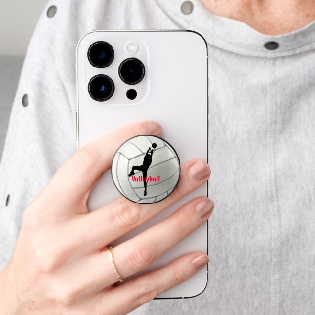 Volleyball Design Smartphone PopSocket (Hand)