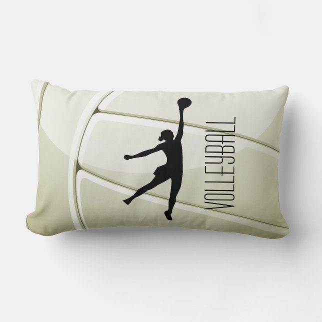Volleyball Design Throw Pillow (Front)