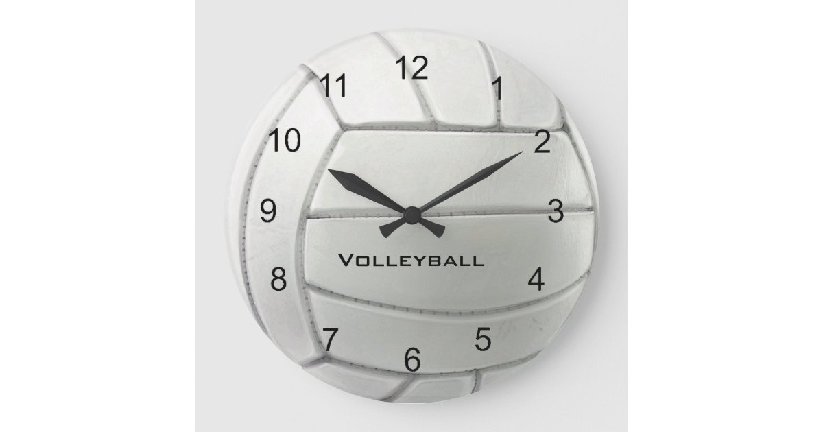 Volleyball Design Wall Clock Zazzle