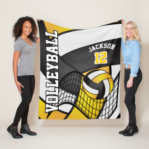 Yellow And Black Fleece Blankets & Throws | Zazzle