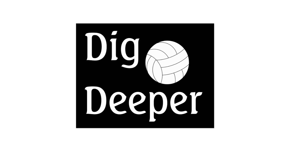 Volleyball Dig It Postcard
