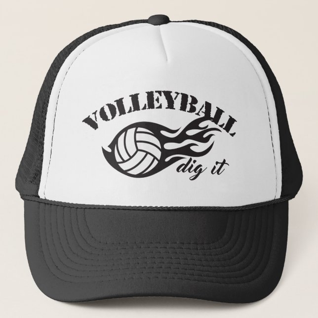 Volleyball Dig It Trucker Hats (Front)