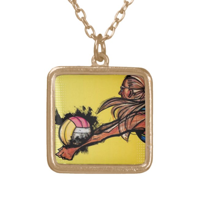Volleyball DIGG Necklace (Front)